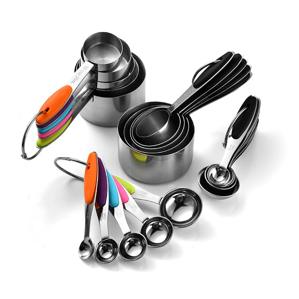 Kitchen Baking Store - 5/10 adet paslanmaz çelik ölçüm bardak