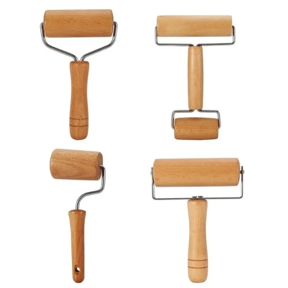 Kitchen Roller Baking - 1 Adet Ahşap Oklava, Pizza ve