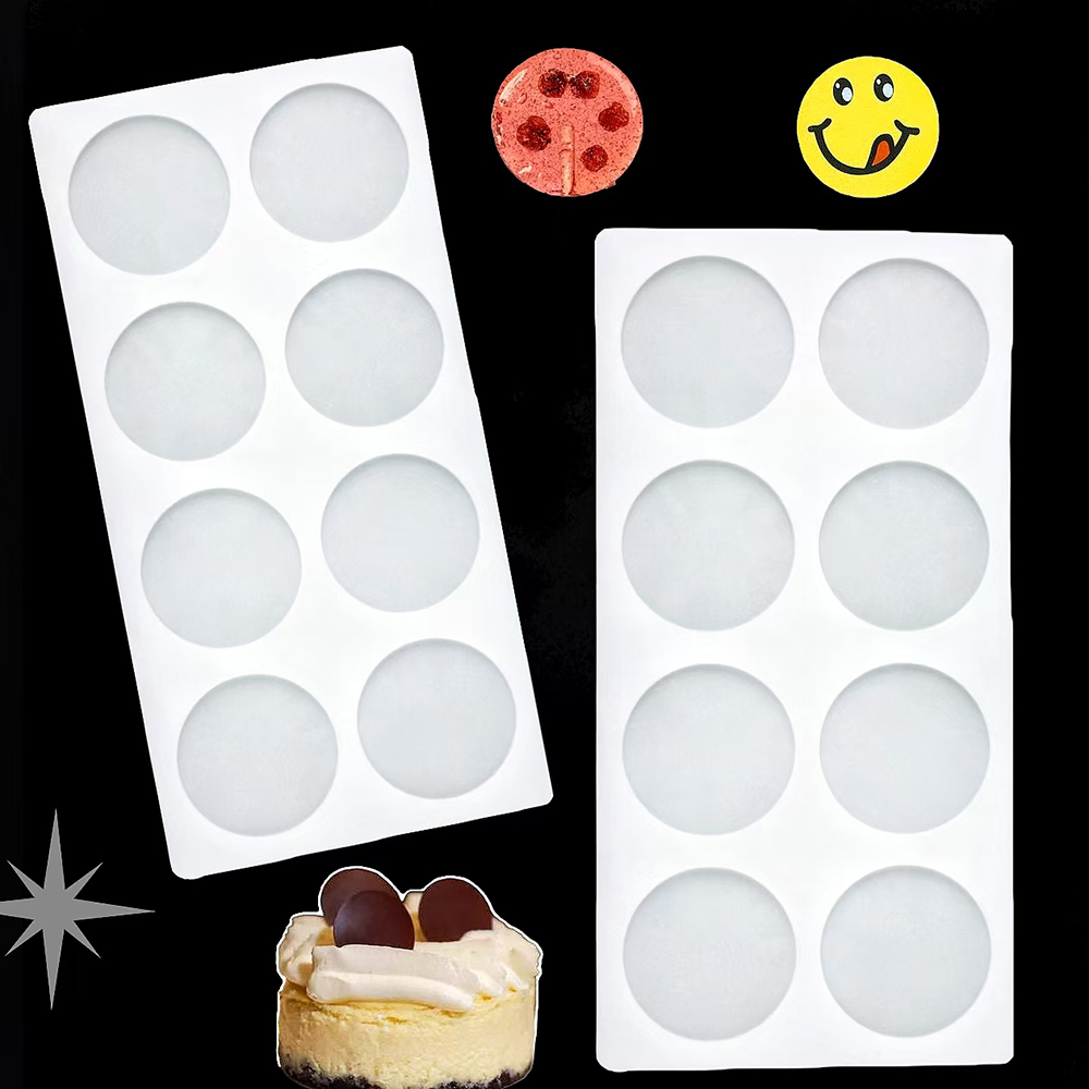 Silicone Cake Mold - 8 boşluklu silindirik şekerli silikon kalıp,