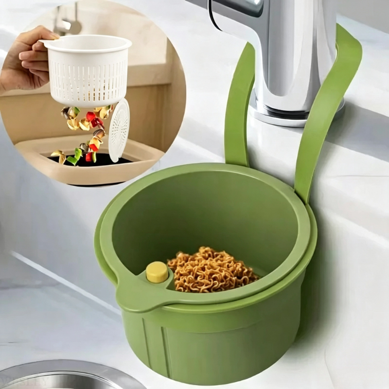 Kitchen Jobs - Asılı Lavabo Süzgeci Sepeti, Basmalı Tip