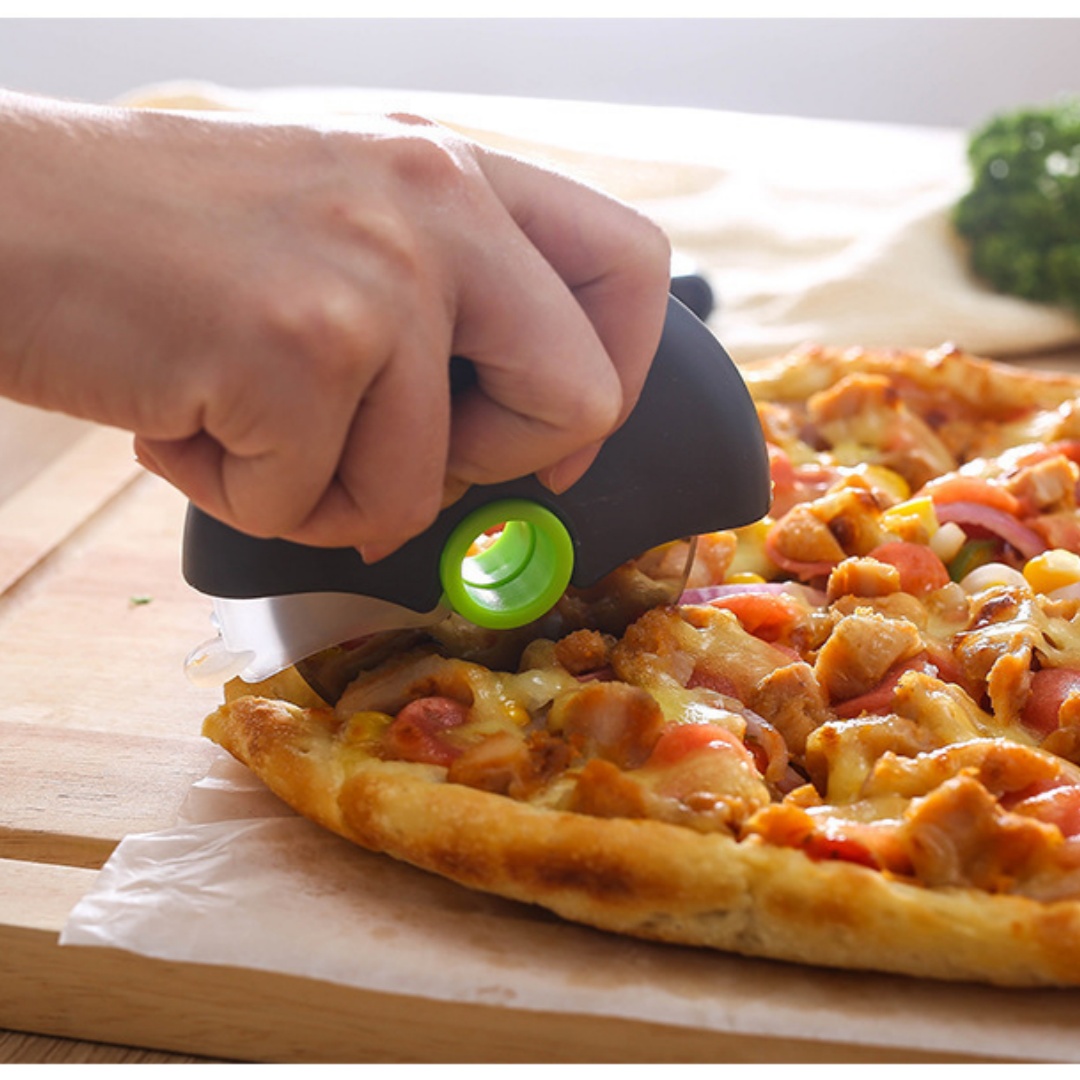 Kitchen Roller Baking - Paslanmaz Çelik Yuvarlak Tekerlekli Pizza Kesme