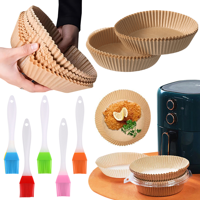Kitchen Baking Brush - 50/100 adet hava fritöz kağıt tabak