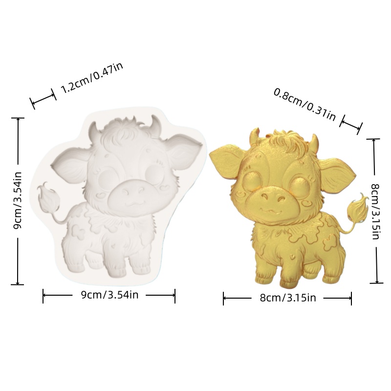 Sevimli İnek Şekilli Kalıp Kar - Silicone Cake Mold incelemesi ve fiyatı