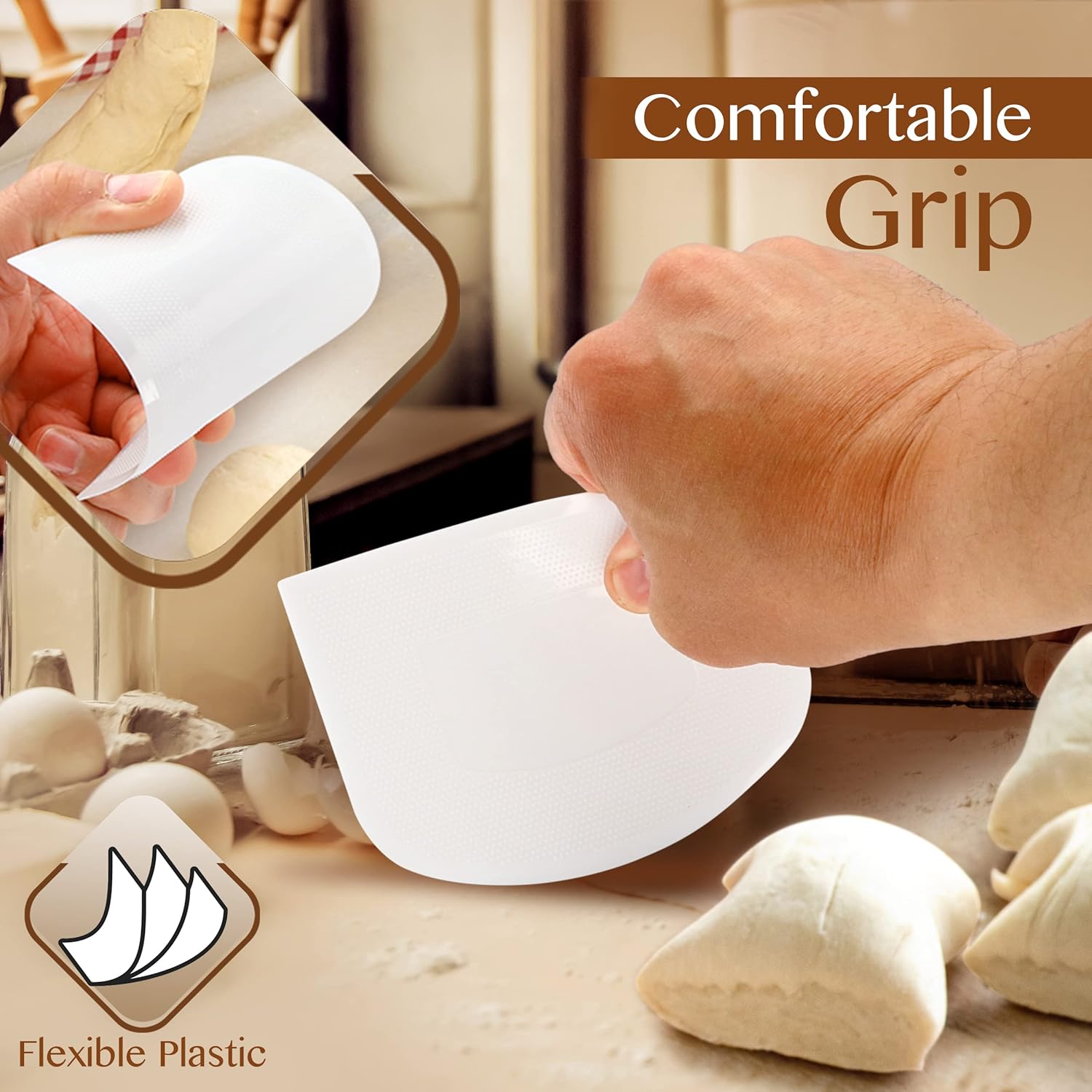 Beyaz Kase Kazıyıcı Esnek Gıda - Dough Scraper Curved incelemesi ve fiyatı