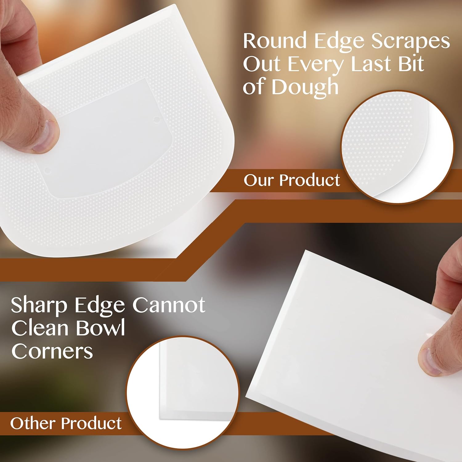 Beyaz Kase Kazıyıcı Esnek Gıda - Dough Scraper Curved incelemesi ve fiyatı
