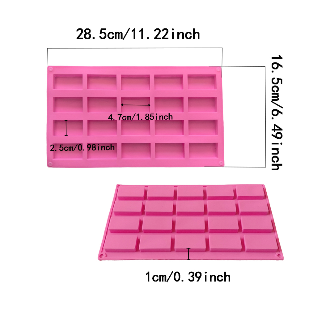 1 adet 20 boşluklu dikdörtgen  - Silicone Cake Mold incelemesi ve fiyatı