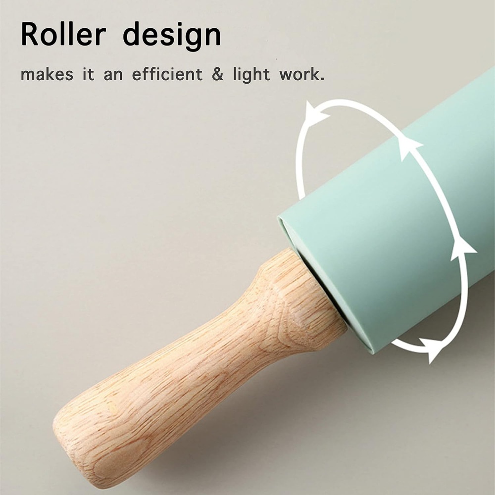 Yapışmaz Silikon Oklava Ahşap  - Kitchen Roller Baking incelemesi ve fiyatı