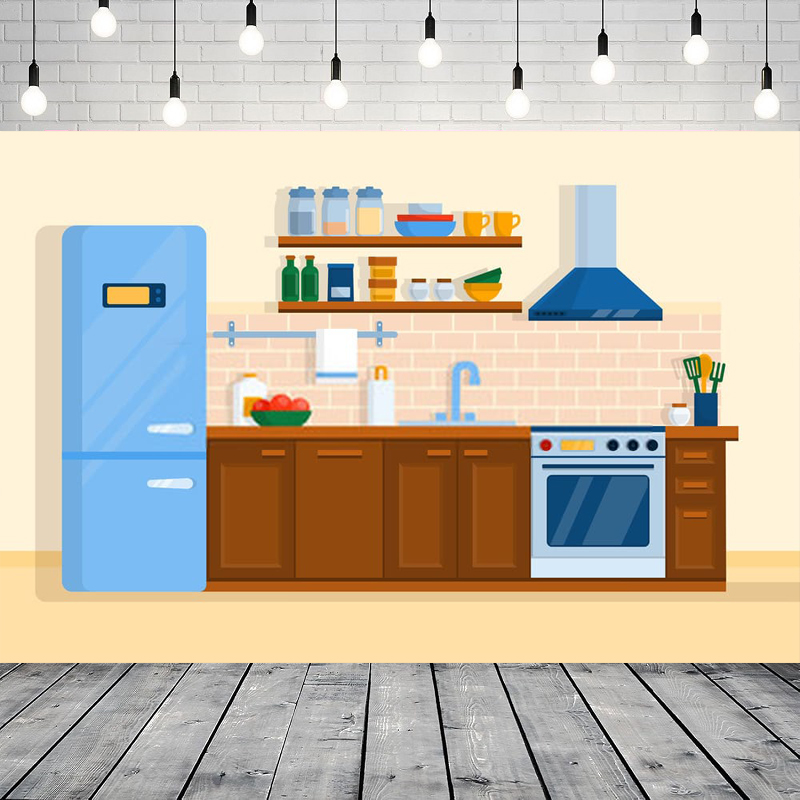 Karikatür Mutfak Fotoğrafçılığ - Kitchen Baking Background incelemesi ve fiyatı
