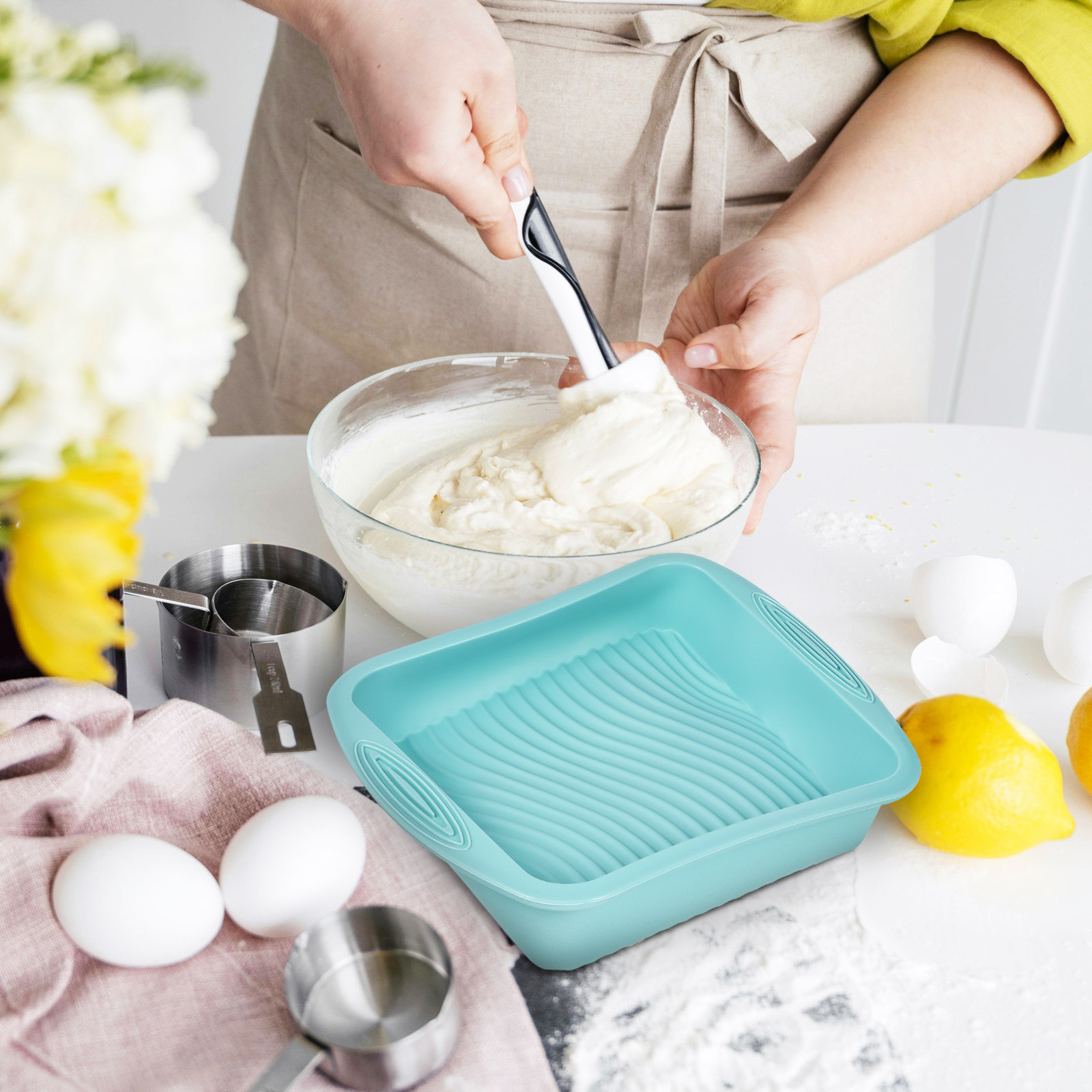 Kare Silikon Kek Kalıbı, Yapış - Kitchen Baking Pan incelemesi ve fiyatı